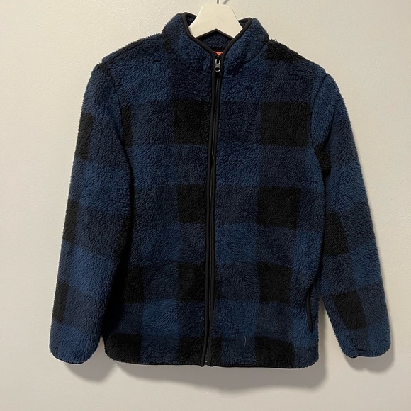 Joe Fresh Plaid Fuzzy Sherpa Jacket NWOT - Picture 1 of 10
